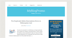 Desktop Screenshot of myblogpromo.com