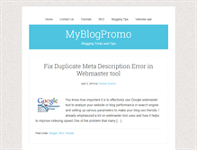 Tablet Screenshot of myblogpromo.com